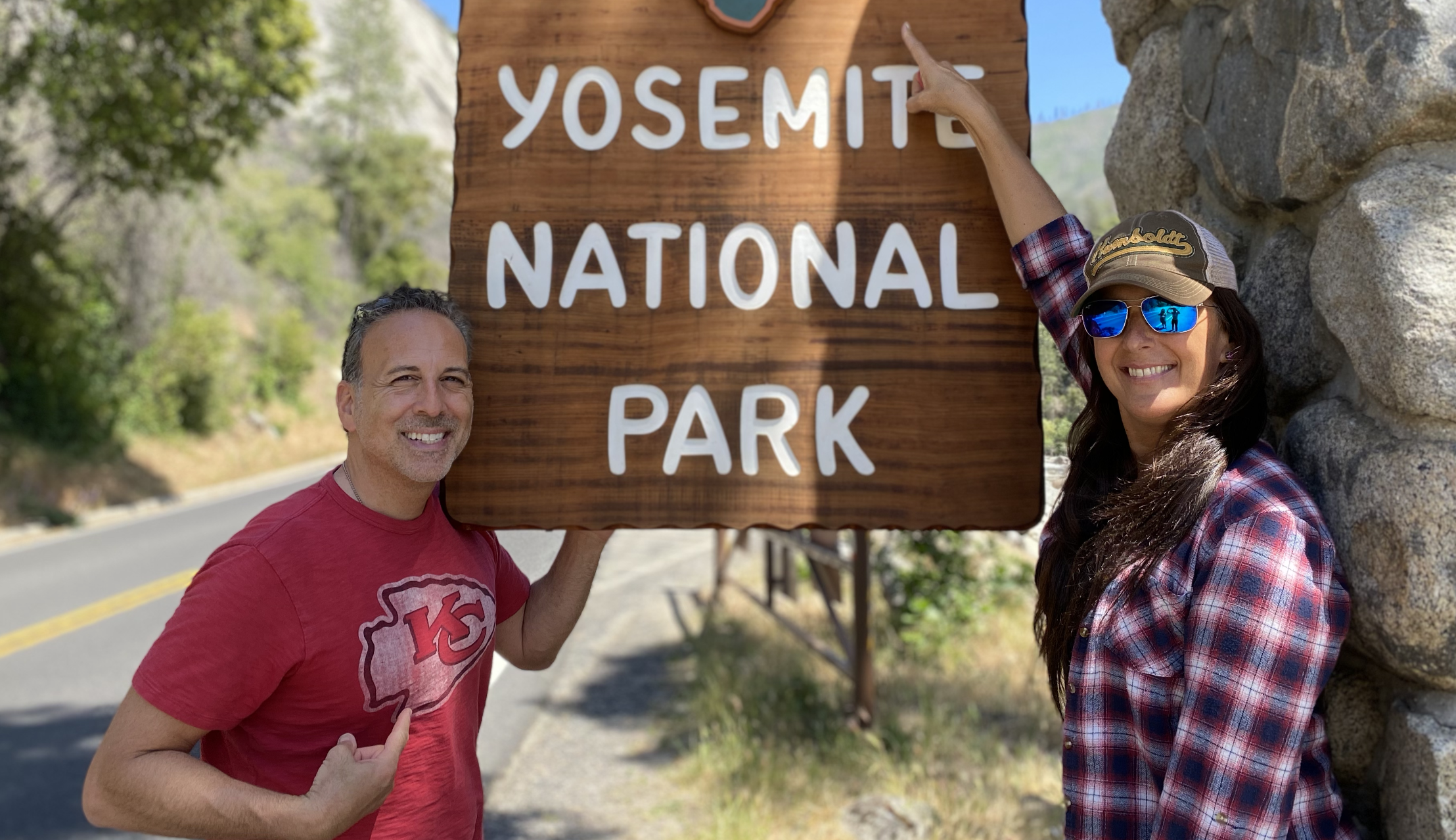 At Yosemite, doing our thing.